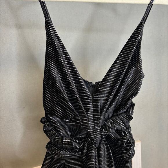 NWT Patbo Strass Velvet Tie-Front Jumpsuit - Picture 5 of 12